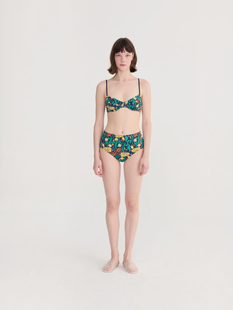 Image of 5-Bikini bottom color herbalist high waist