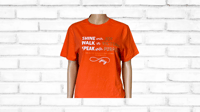 Image 3 of Heavenly Made Apparel Shine with Joy Adult Orange T-Shirt And Adjustable Orange & White Hat