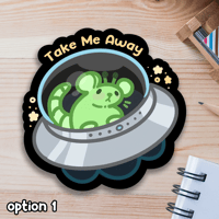 Image 1 of Glorp Alien Rat Glossy Vinyl Sticker
