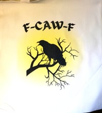 Image 2 of Handmade F-CAW-F Canvas Tote Bag, crow, black, shopping, reusable, gift, books, lunch