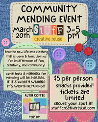  Community Mending Event at Stuff Creative Reuse