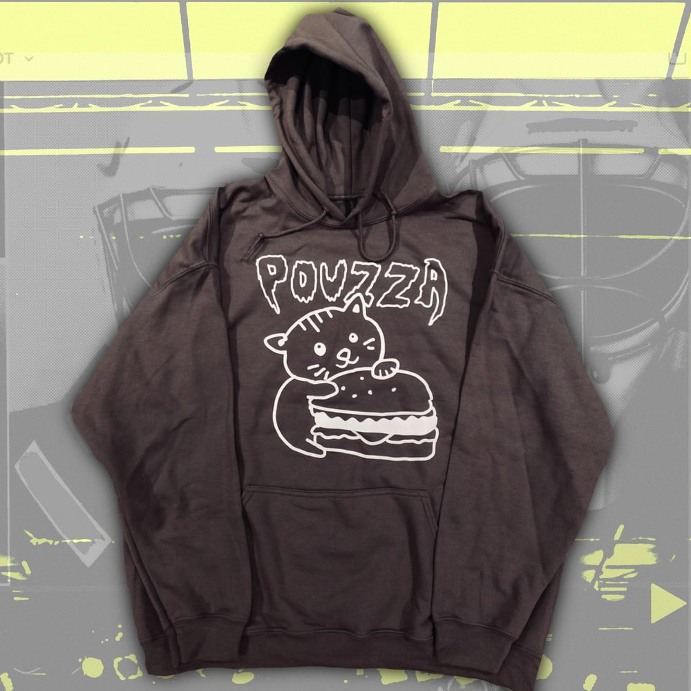 Image de Hoodie Pouzza " Chat-Burger " Pouzza hoodie ( 4 - XXL ONLY! )