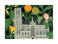 Image 1 of Botanical Mechelen St. Rumbold`s Cathedral Art Print – Mechelen City Illustration