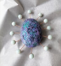 Image 4 of Handmade Paper Mache Decor with Natural Amazonite