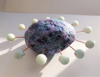 Image 5 of Handmade Paper Mache Decor with Natural Amazonite