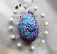 Image 8 of Handmade Paper Mache Decor with Natural Amazonite