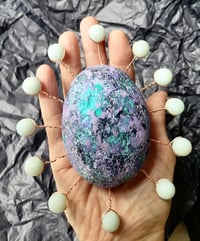 Image 10 of Handmade Paper Mache Decor with Natural Amazonite