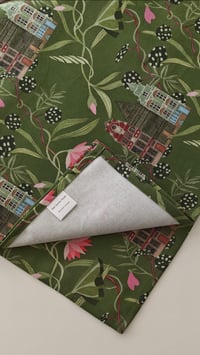 Image 1 of Botanical Mechelen Haverwerf Tea Towel – Illustrated Kitchen Textile