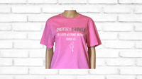 Image 3 of Heavenly Made Apparel Daughter of Yahweh Adult Pink T-Shirt And Adjustable Pink & White Hat