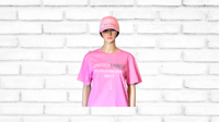 Image 1 of Heavenly Made Apparel Daughter of Yahweh Adult Pink T-Shirt And Adjustable Pink & White Hat