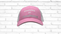 Image 2 of Heavenly Made Apparel Daughter of Yahweh Adult Pink T-Shirt And Adjustable Pink & White Hat