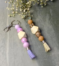 Pretty Handmade Beaded Keychains, tassel, leopard print, backpack, key, keys. gift, bag charm