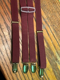 Oxblood Braces w/ Brass clips 