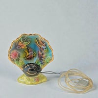 Image 9 of Lampe veilleuse en céramique coquille saint Jacques vintage 1950 - 1960 Vallauris