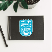 Image 2 of Compassion Has No Borders Sticker (Blue)