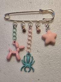 Image 3 of Safety Pin brooch 2 pc brooch set pastel clowncore