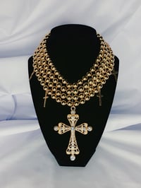 'Cross My Heart' Layered Choker (GOLD)