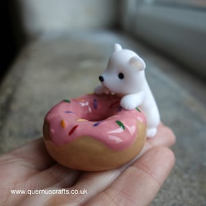 Wee Polar Bear with Donut