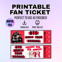 Image 1 of Printable BTS Fan Ticket - Instant Digital Download