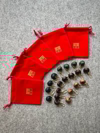 Image 1 of Fortune Cookie Earring Shell Cordovan