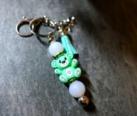 Image 3 of Handmade Beaded Keychains, bear, heart, tassel, charms, backpack, gift, bag charm, key, keys, clip
