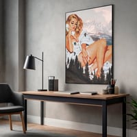 Image 1 of "Sick Day" Framed Canvas Print 