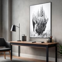 Image 1 of "White Buffalo" Framed Canvas Print 