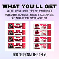 Image 2 of Printable BTS Fan Ticket - Instant Digital Download