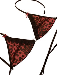 Image 4 of Leo pink Mesh Triangel Top