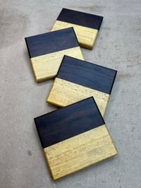 Image 2 of Handcrafted wooden coaster set of 4