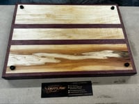 Image 2 of Handcrafted Maple and Purple Heart Cutting Board
