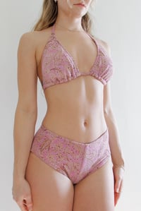 Image 2 of ♲ Fleur Cotton Bikini Set - L Top / S Bottom 