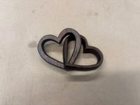 Image 1 of Handcrafted Interlocked Wooden Hearts