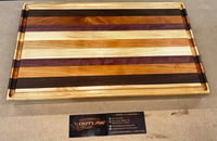 Image 1 of Handcrafted Straight Striped Cutting Board/Butcher Block