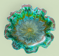 Image 1 of Bloom Bowl - Green, Blue and yellow 