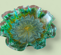 Image 3 of Bloom Bowl - Green, Blue and yellow 
