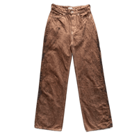 Image 1 of Brown Stained Jeans High Waist