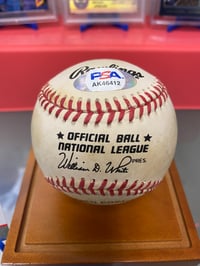 Image 3 of Autographed Hank Aaron & Willie Mays Baseball