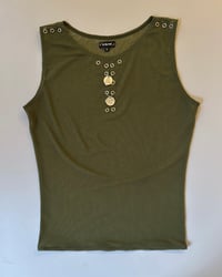 Image 2 of the BELLE tank in green