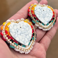 Image 1 of Sunset Heart Earrings