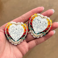 Image 2 of Sunset Heart Earrings