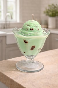 Mint Chocolate Chip Ice Cream Candle 