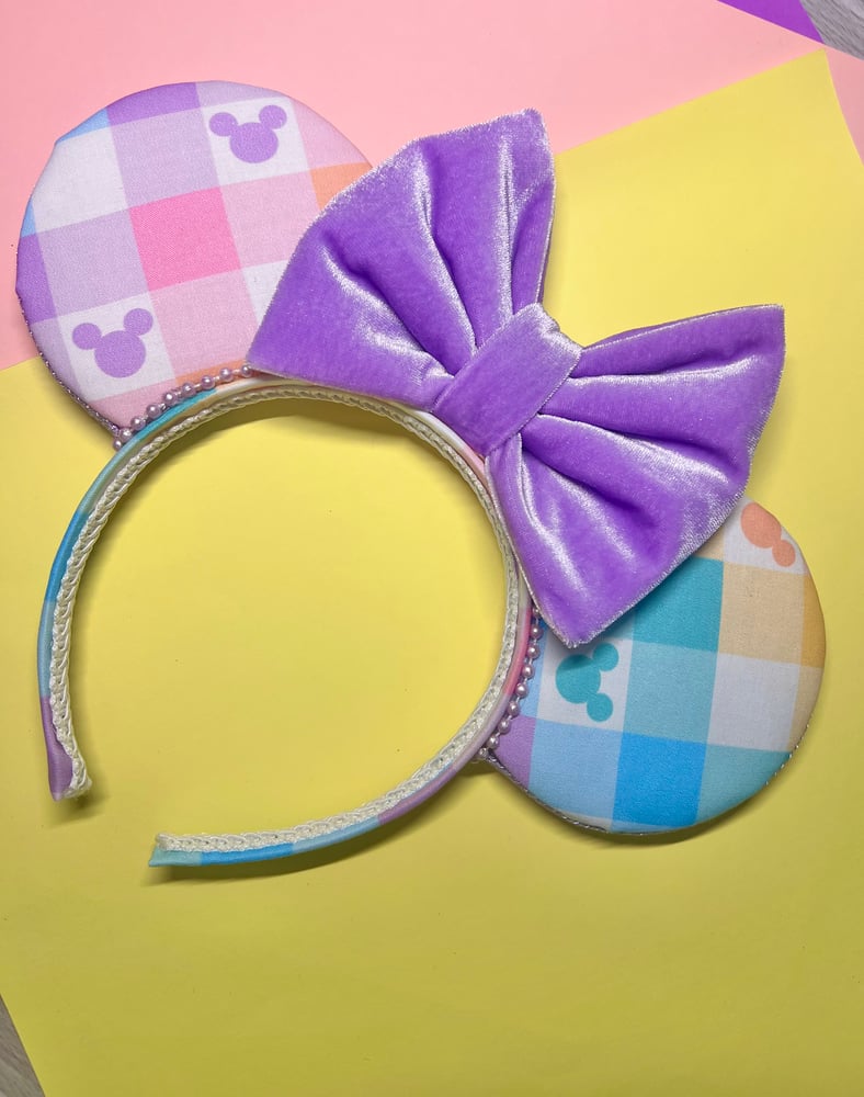 Image of Mickey Pastel Checkered Ears