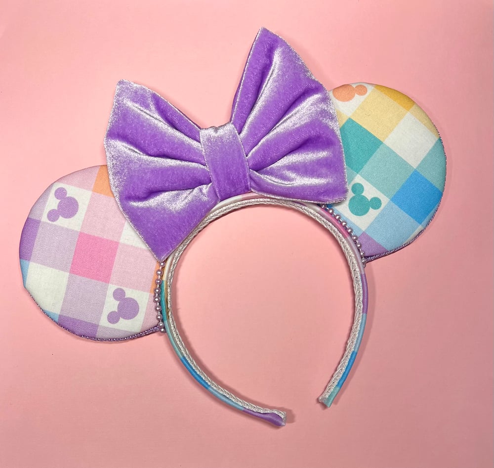 Image of Mickey Pastel Checkered Ears