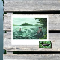 Image 2 of loon on the lake magnet