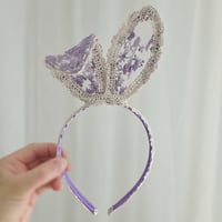 Mauve bunny crown
