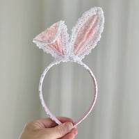 Rose bunny headband 