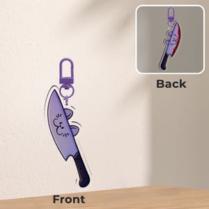 Image of Knife Cat Phone/Key Charms | Acrylic Charms