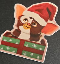 Image 3 of 'Santa Hat Gizmo' Die Cut Sticker