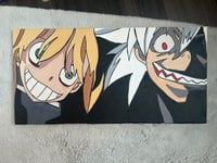 Image 2 of "Soul and Maka" 10"x20" Acrylic Painting 